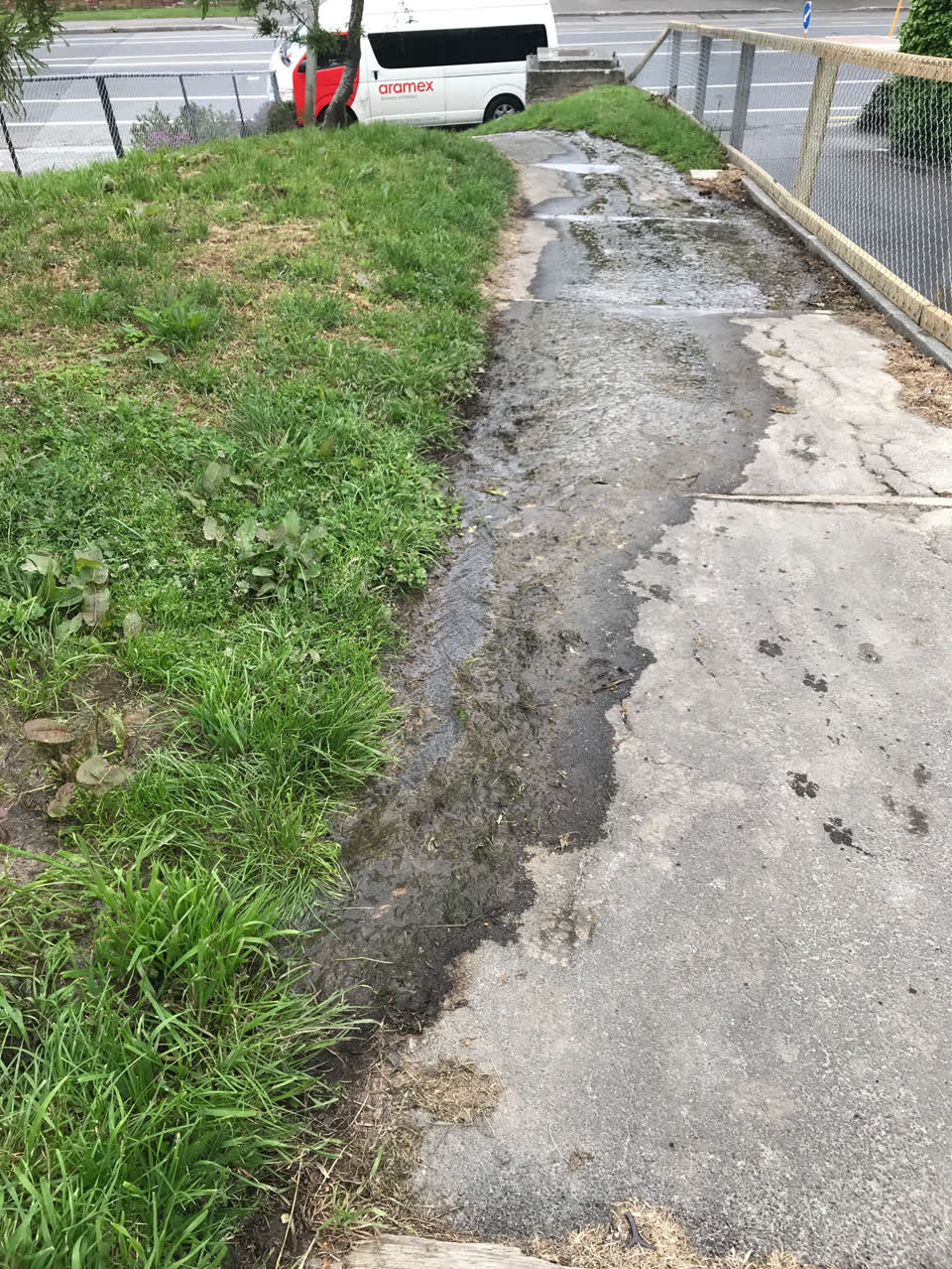 The photograph attached to this water leak report