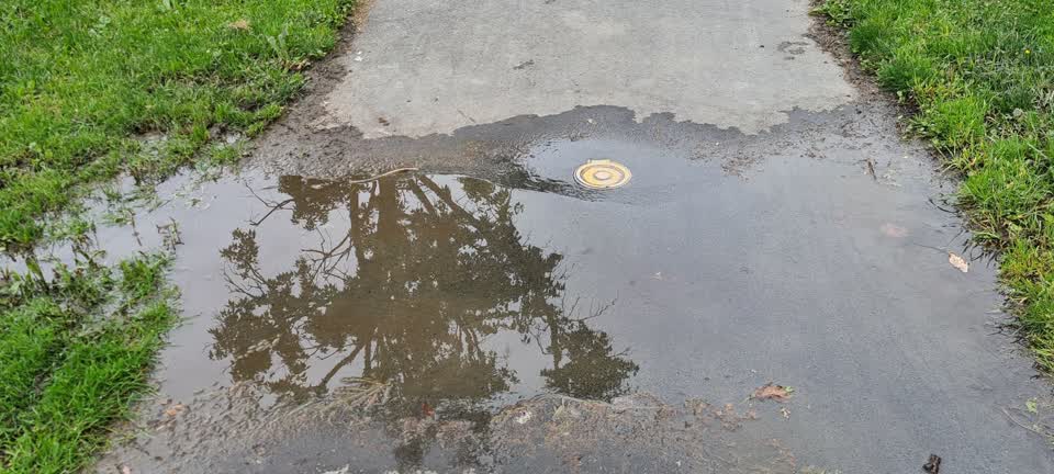 The photograph attached to this water leak report
