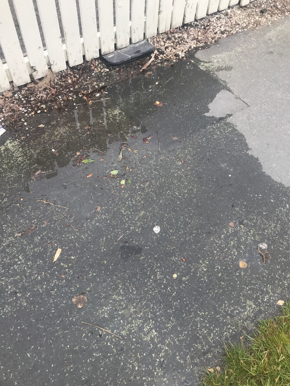 The photograph attached to this water leak report