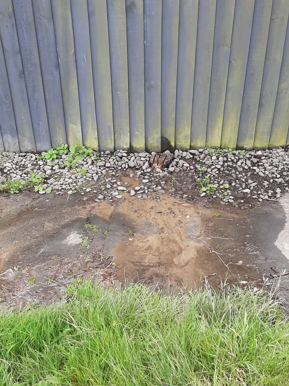 The photograph attached to this water leak report