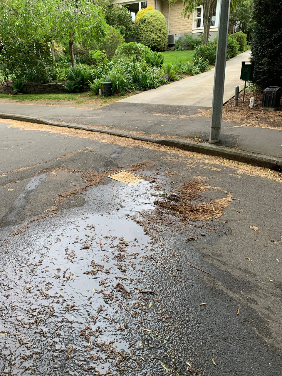 The photograph attached to this water leak report