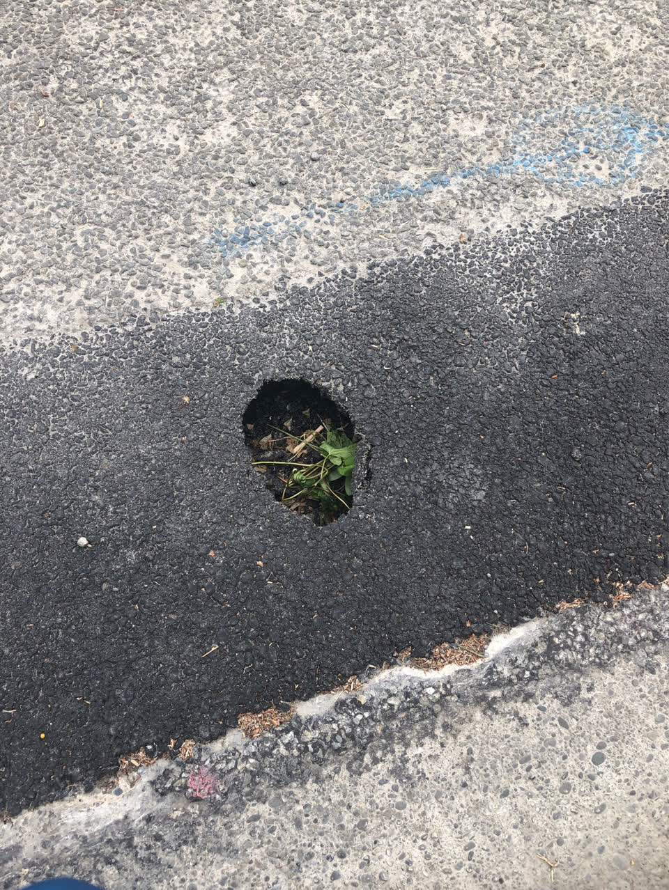 The photograph attached to this roading/streets report