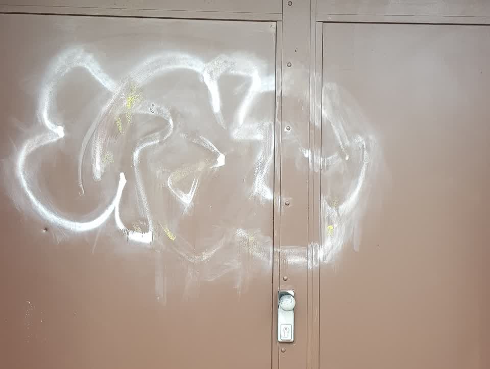 The photograph attached to this graffiti report