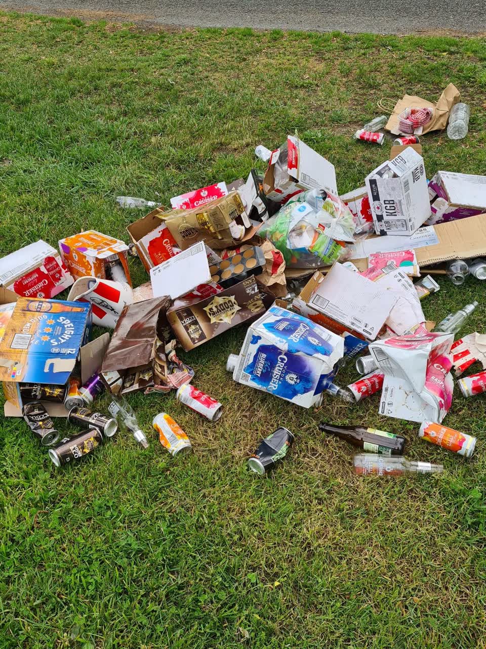 The photograph attached to this rubbish/recycling report