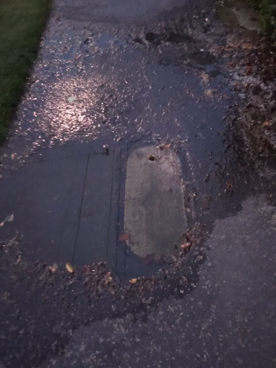 The photograph attached to this water leak report