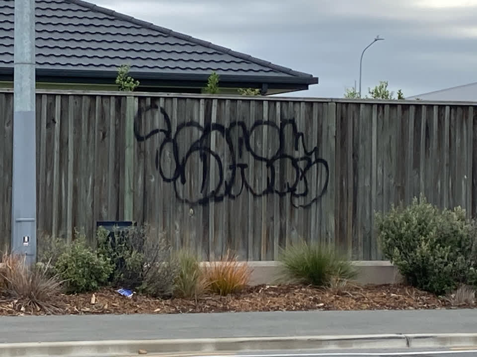 The photograph attached to this graffiti report