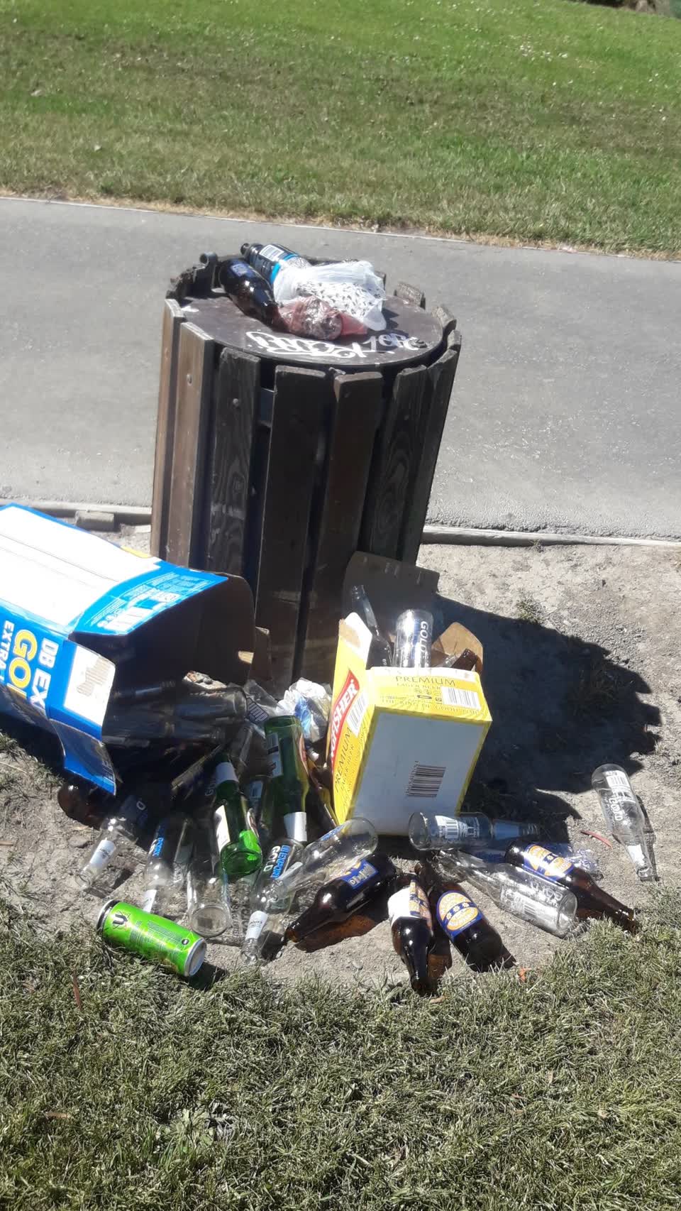 The photograph attached to this rubbish/recycling report