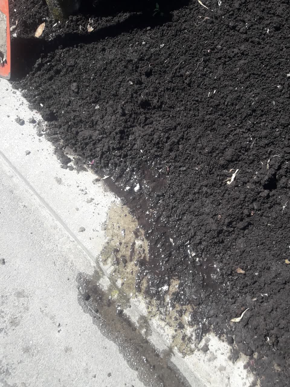 The photograph attached to this water leak report