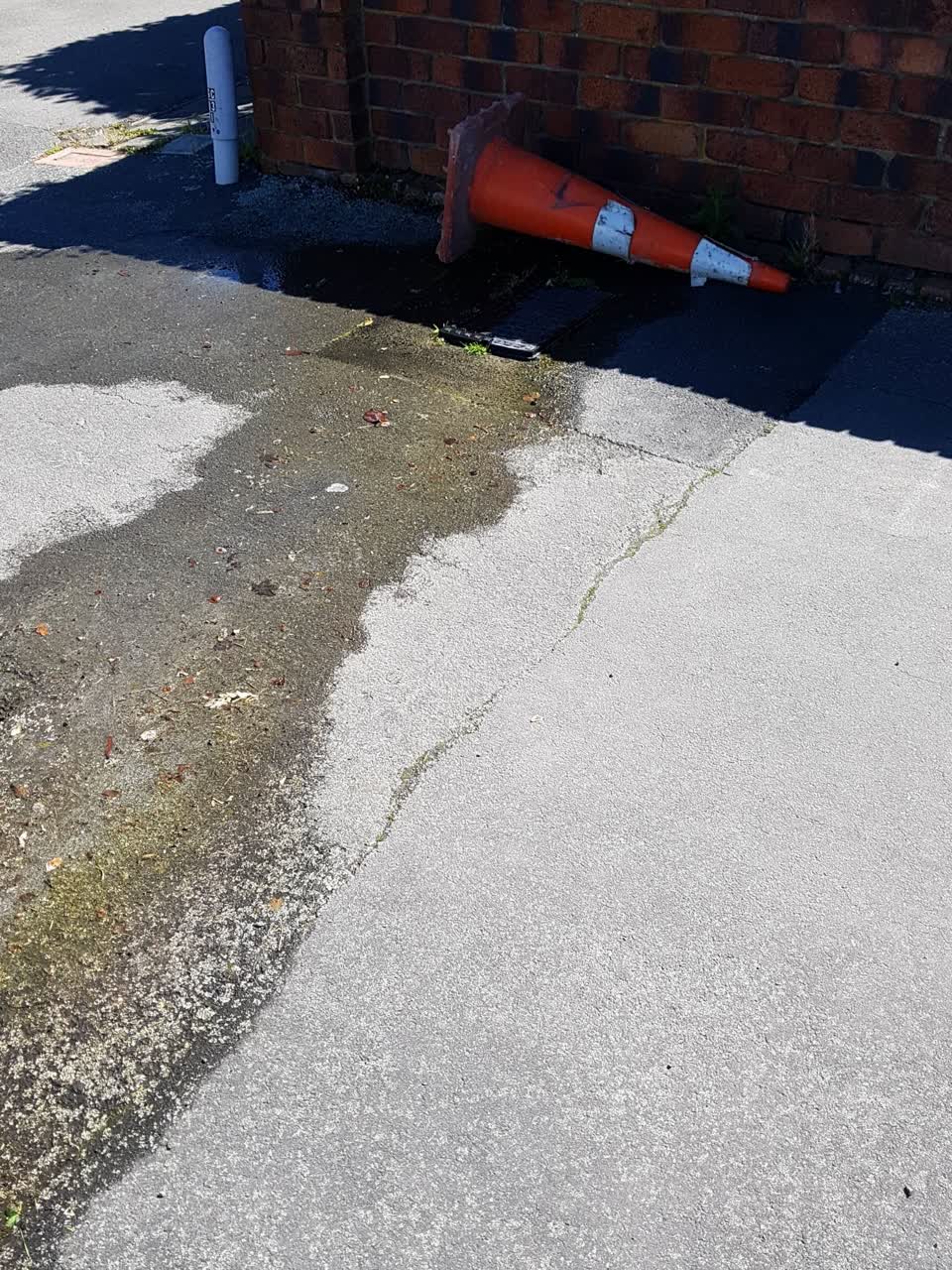 The photograph attached to this water leak report