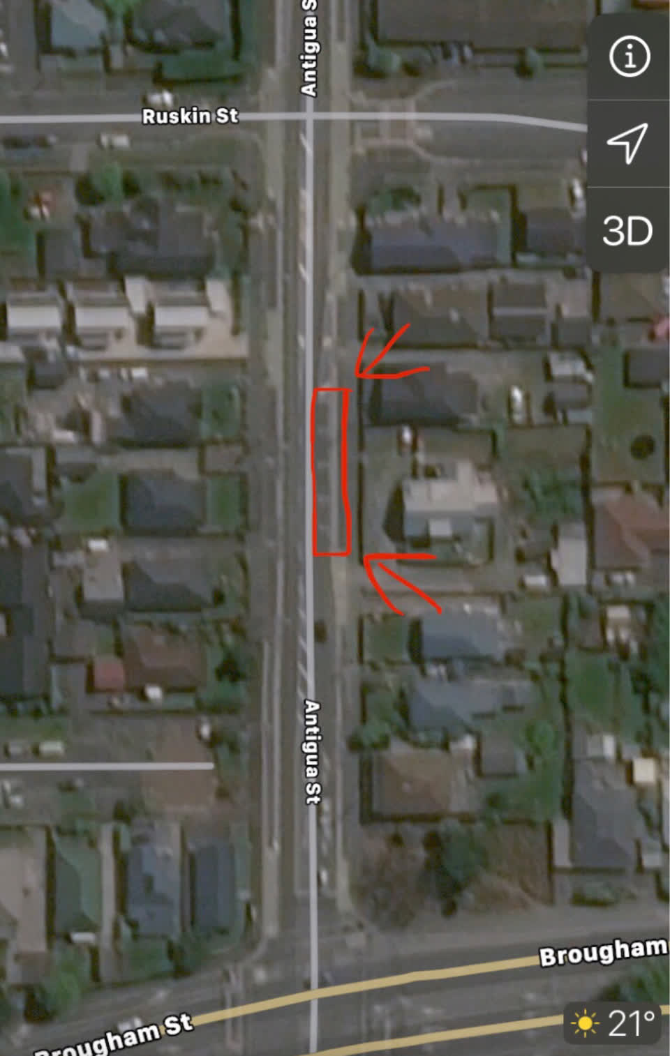 The photograph attached to this roading/streets report