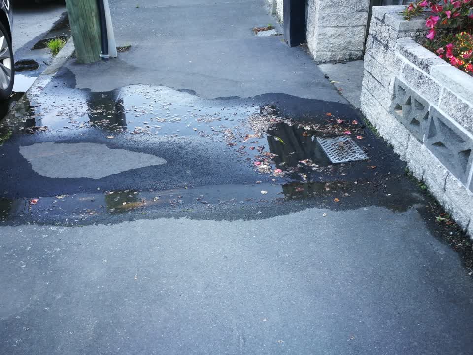 The photograph attached to this water leak report