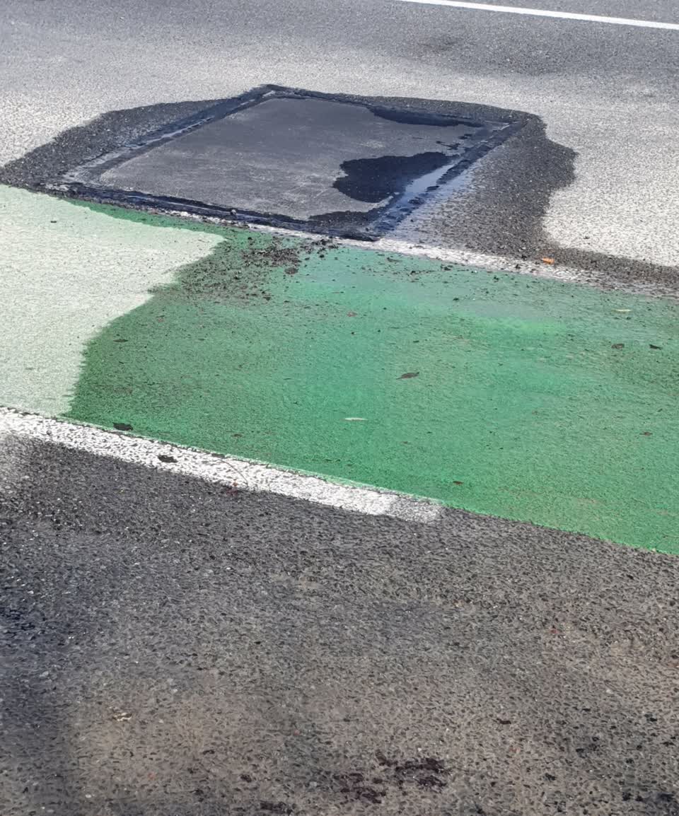 The photograph attached to this water leak report