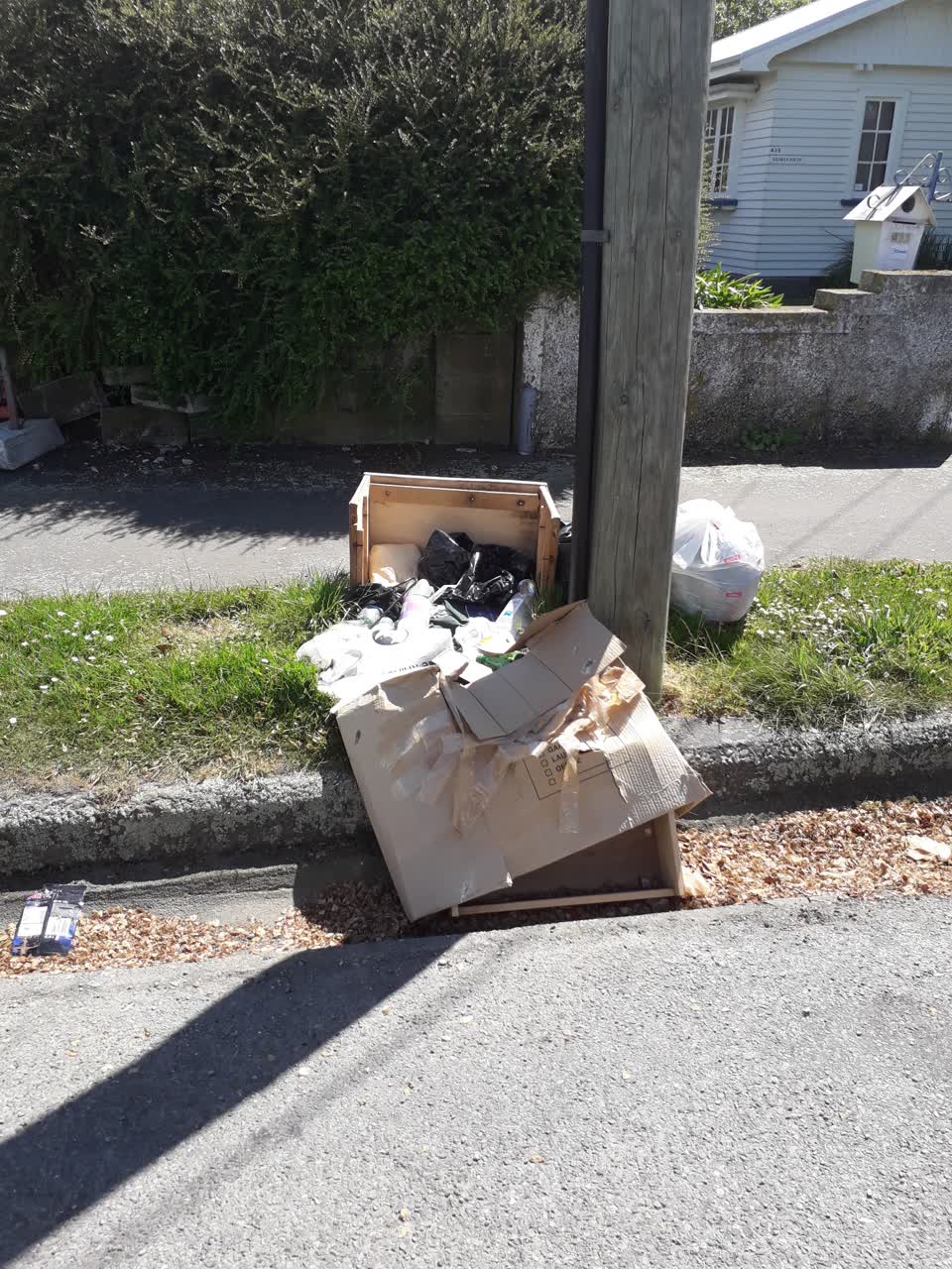 The photograph attached to this rubbish/recycling report
