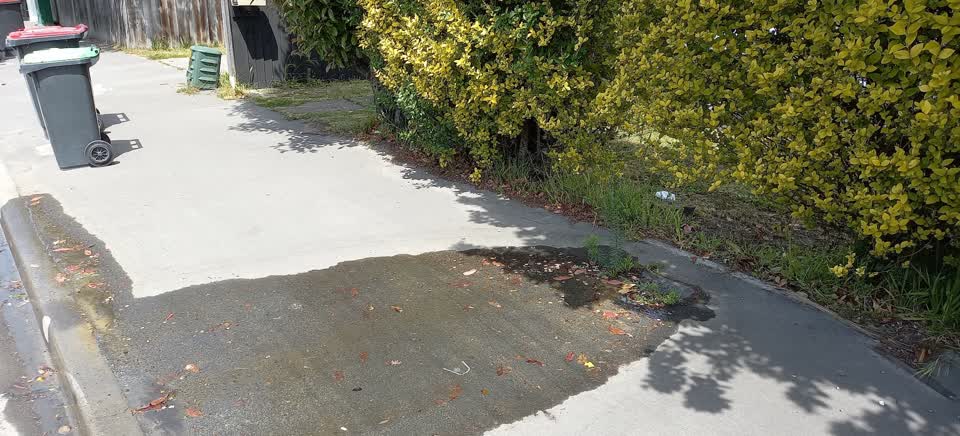 The photograph attached to this water leak report
