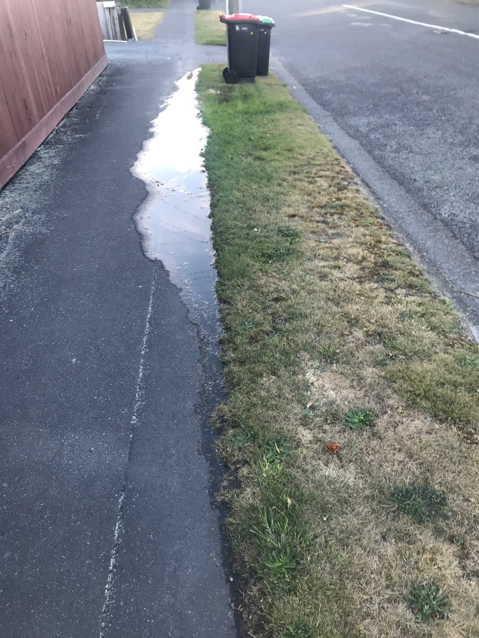 The photograph attached to this water leak report