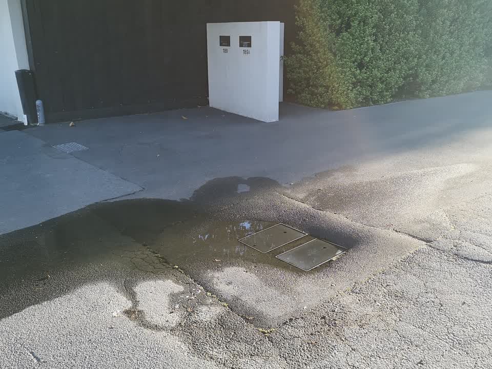 The photograph attached to this water leak report