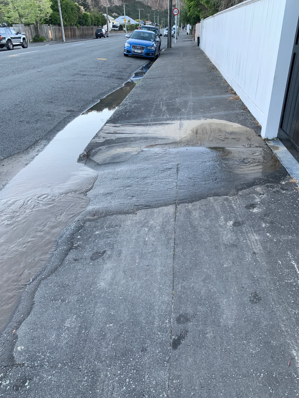 The photograph attached to this water leak report