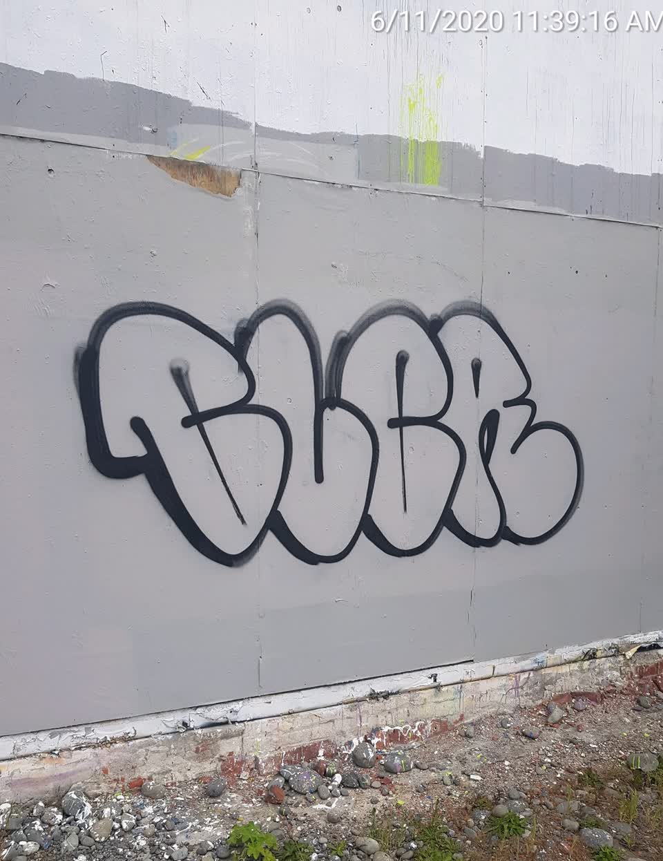 The photograph attached to this graffiti report