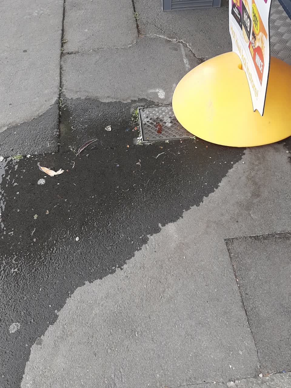 The photograph attached to this water leak report