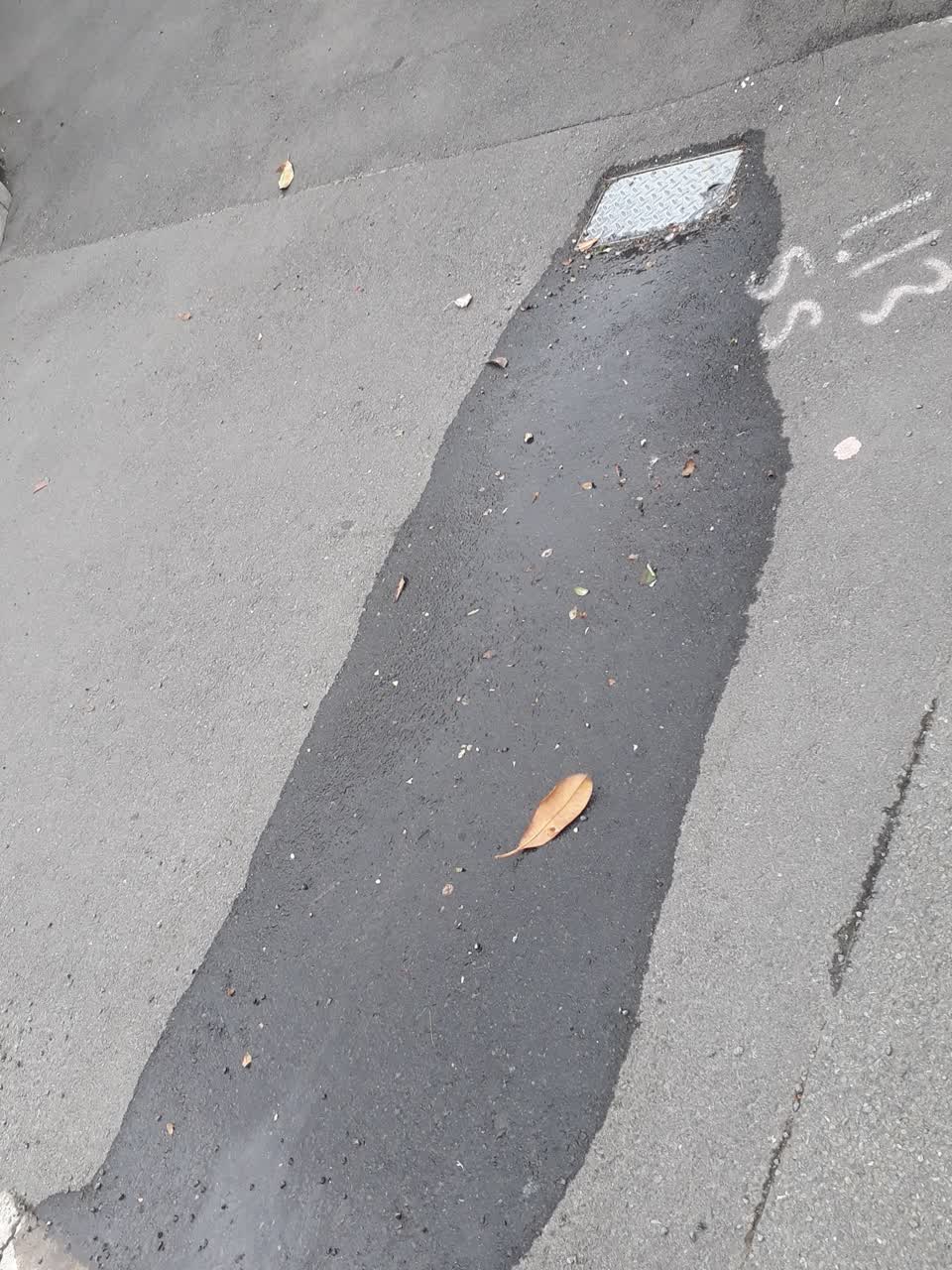 The photograph attached to this water leak report