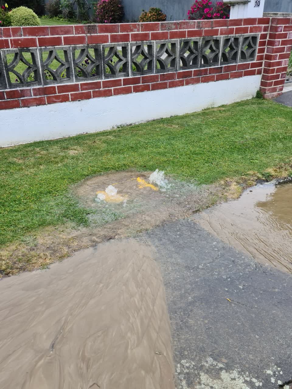 The photograph attached to this water leak report