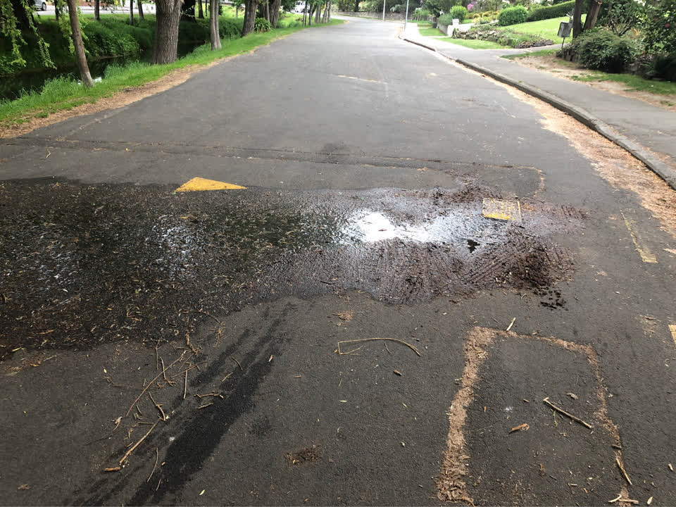 The photograph attached to this water leak report