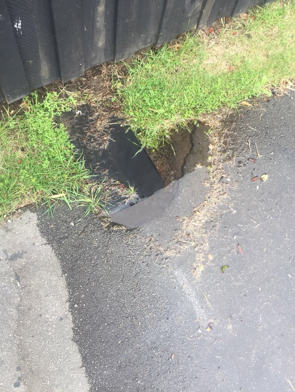 The photograph attached to this water leak report