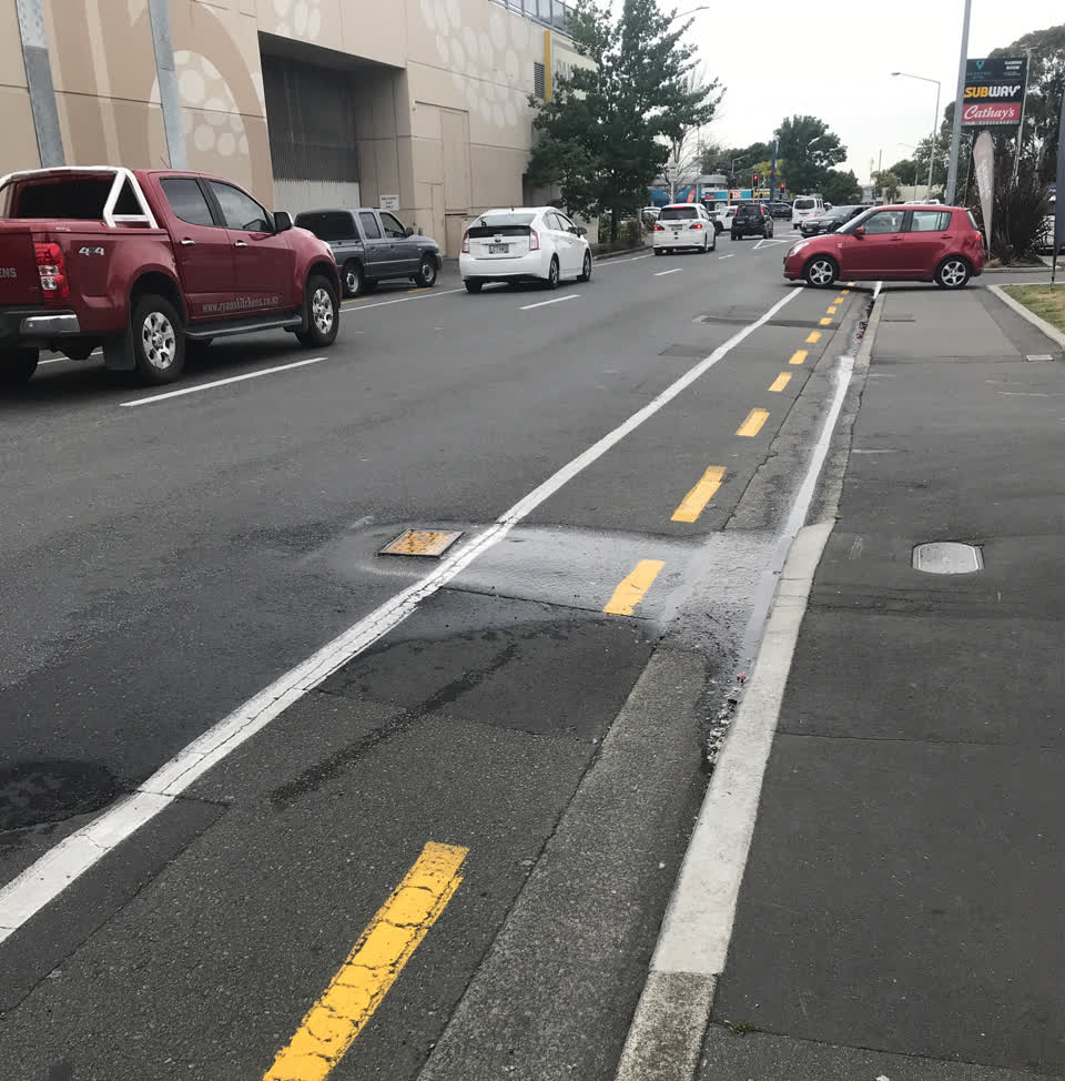 The photograph attached to this water leak report
