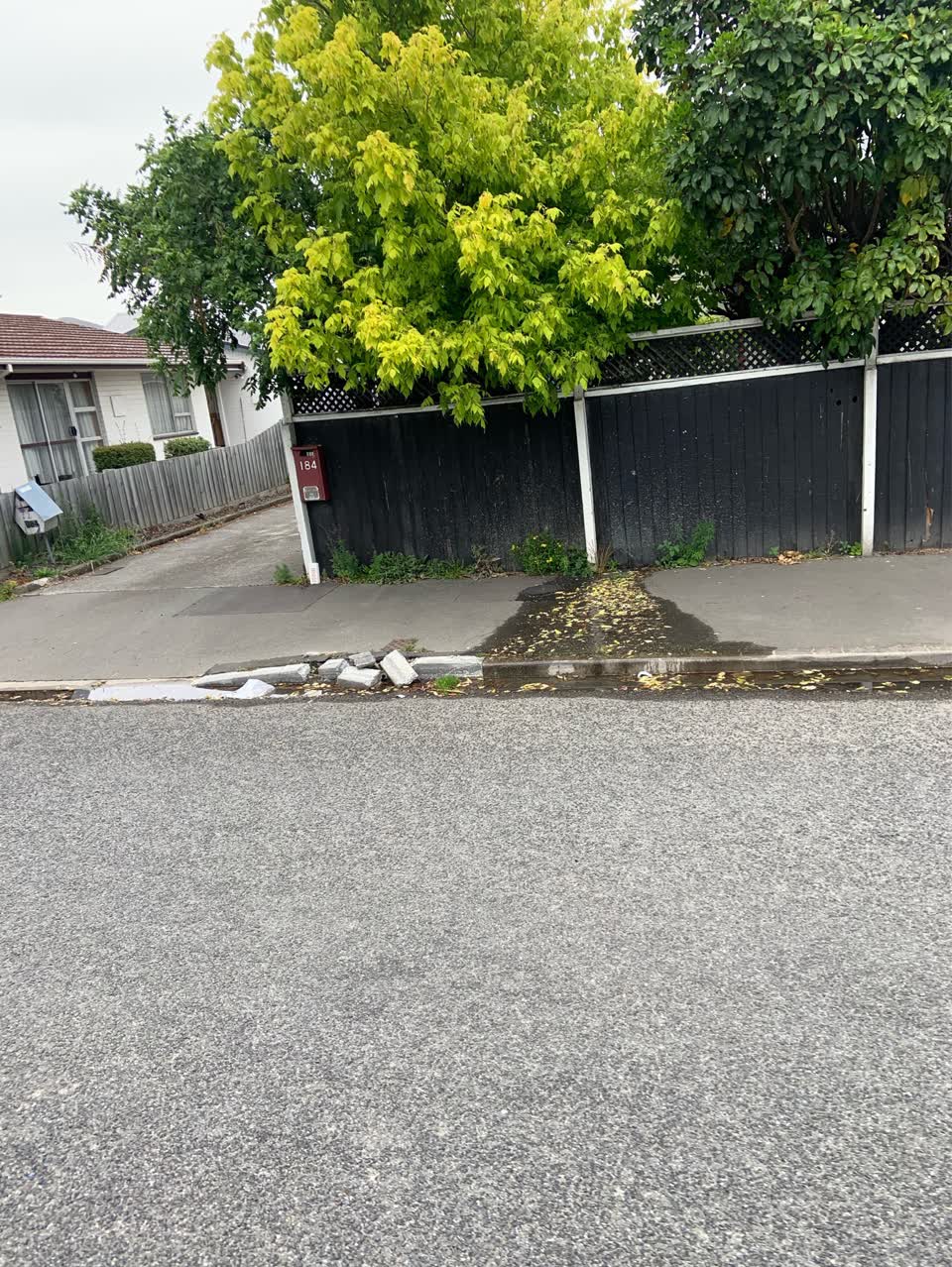 The photograph attached to this roading/streets report