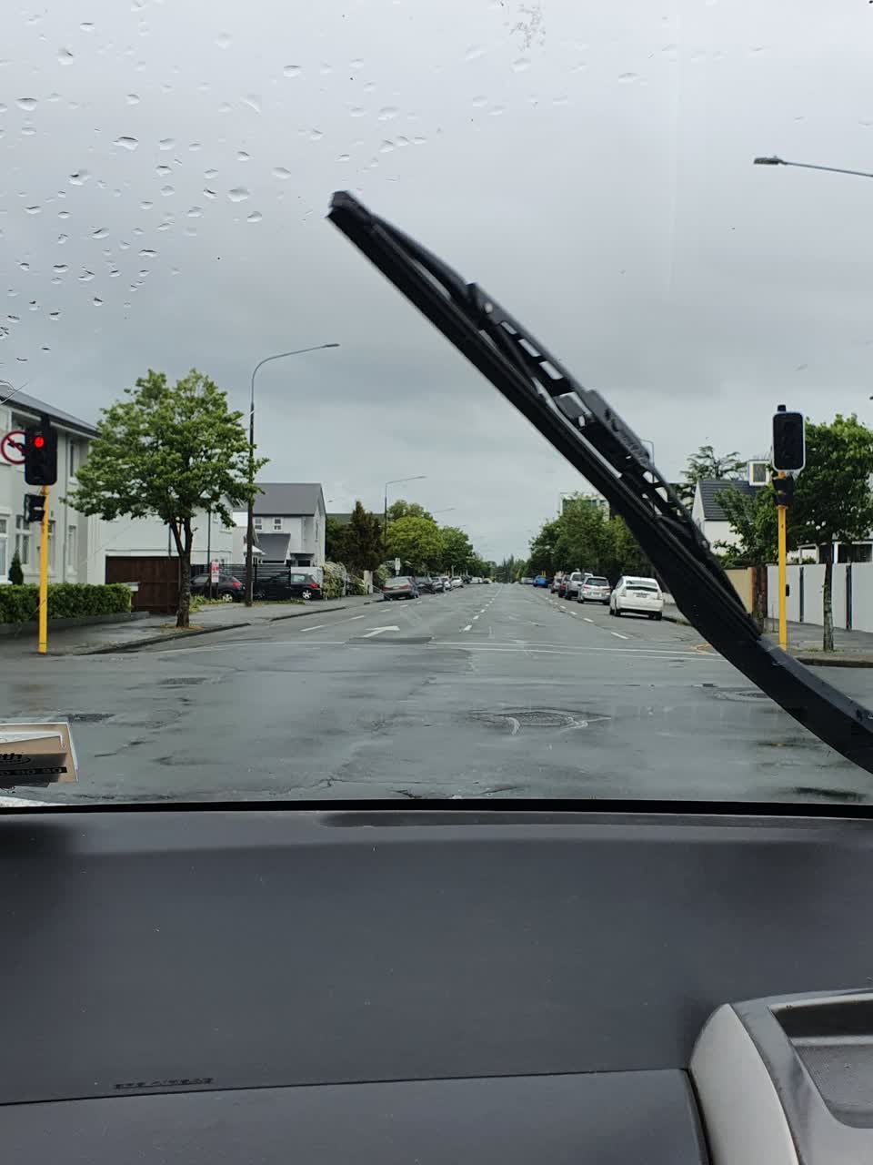 The photograph attached to this street light outage report