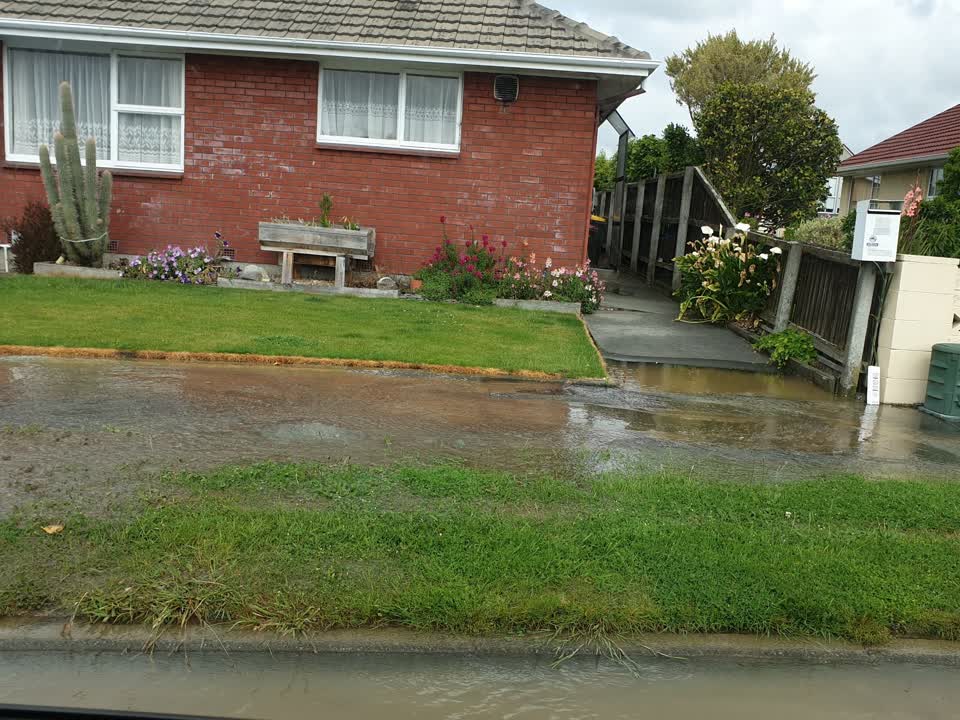 The photograph attached to this water leak report