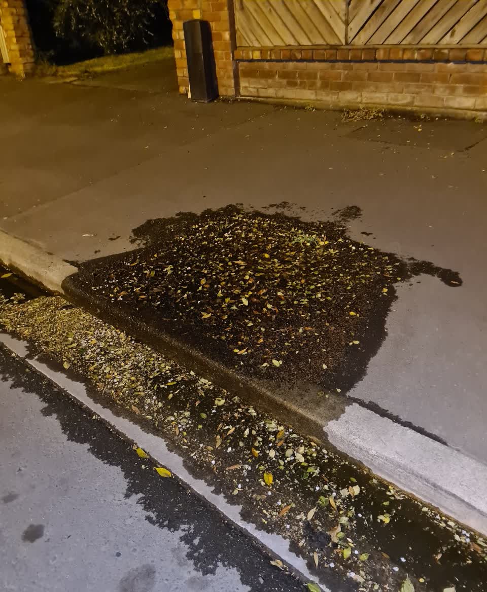 The photograph attached to this water leak report