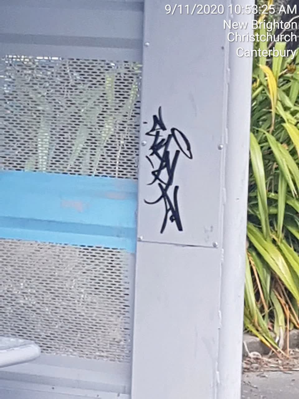 The photograph attached to this graffiti report