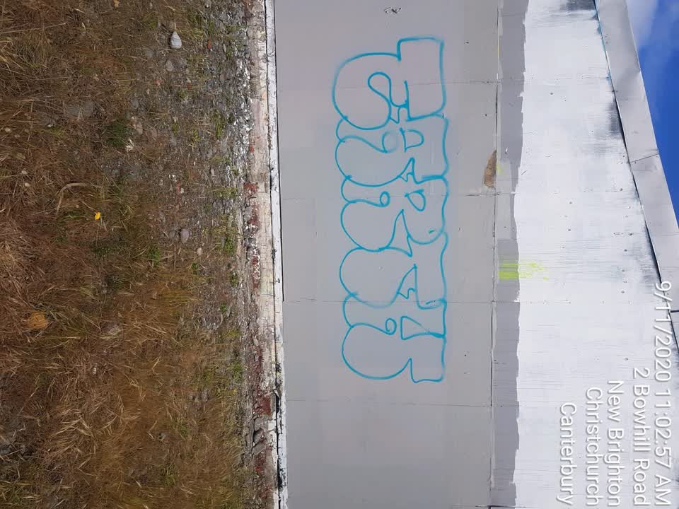 The photograph attached to this graffiti report