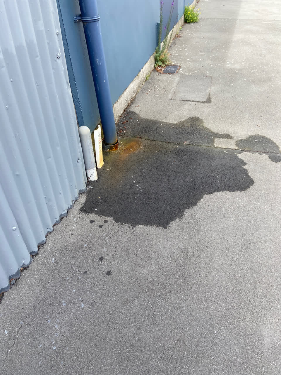 The photograph attached to this water leak report