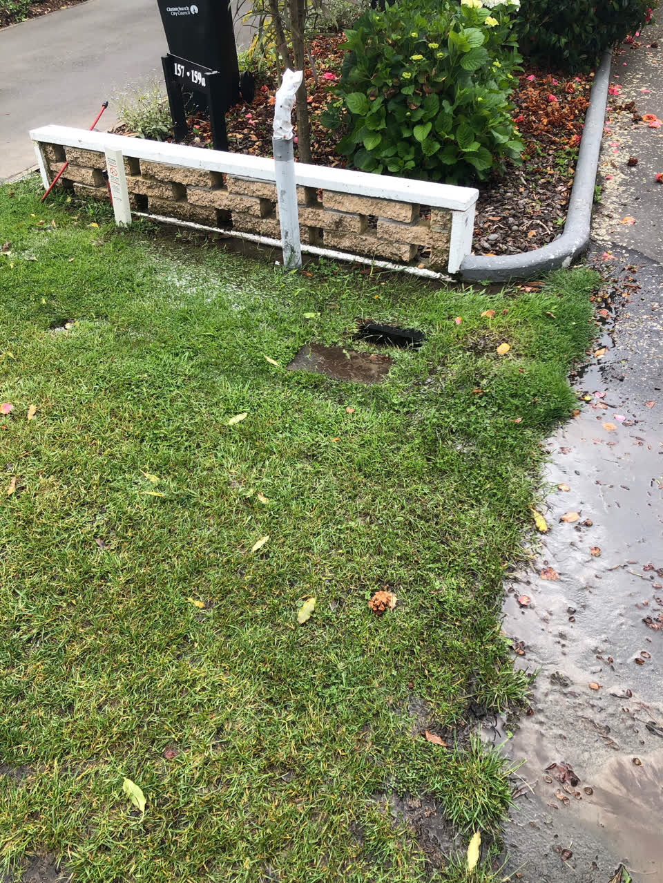 The photograph attached to this water leak report