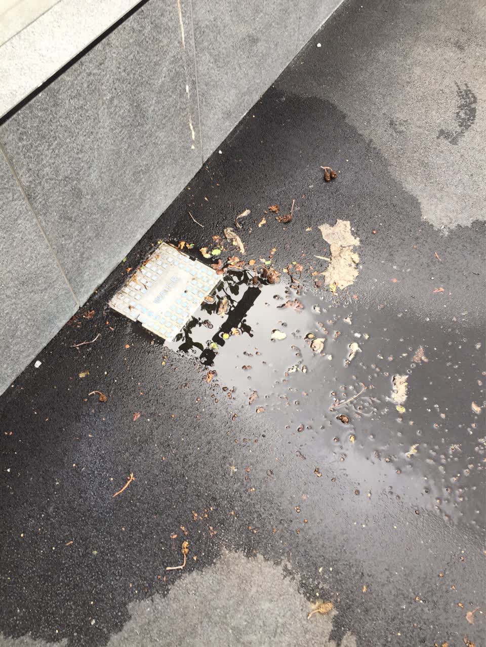 The photograph attached to this water leak report
