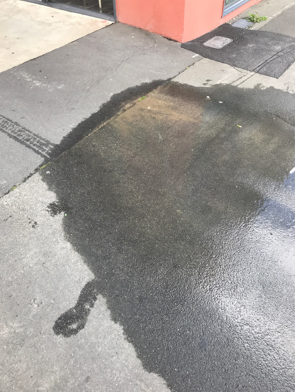 The photograph attached to this water leak report