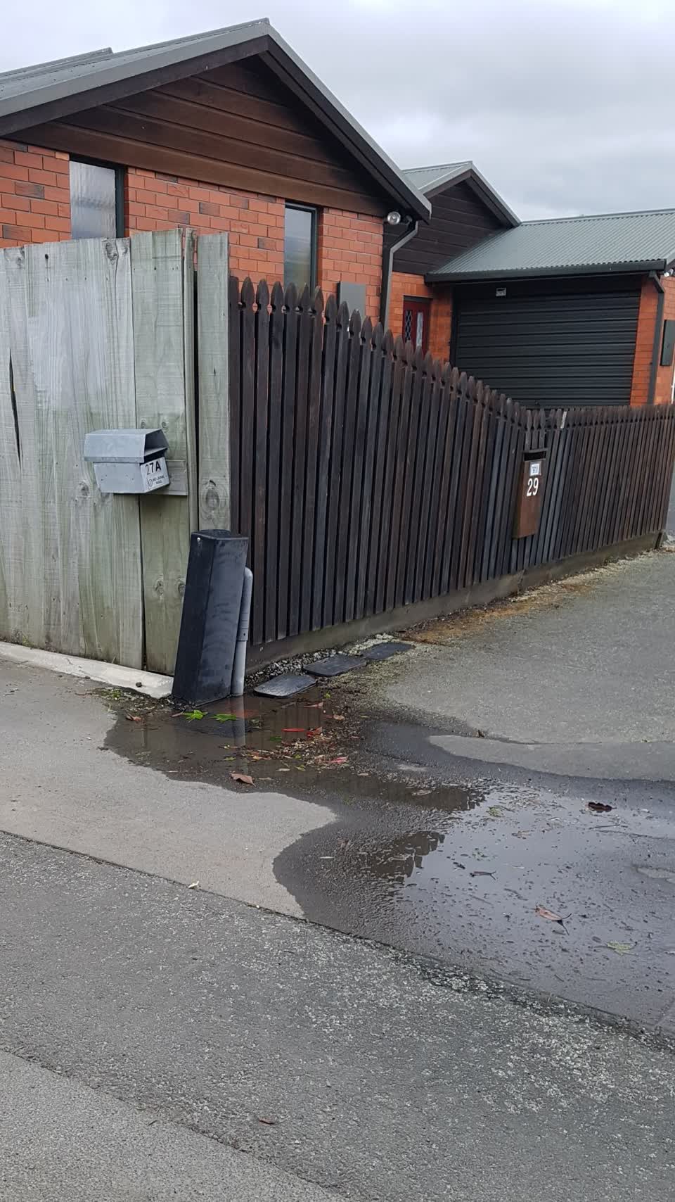 The photograph attached to this water leak report