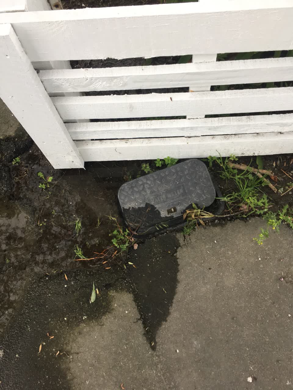 The photograph attached to this water leak report