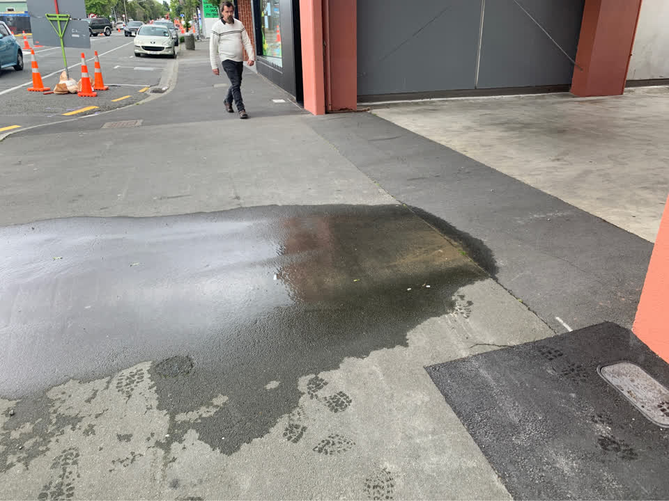 The photograph attached to this water leak report