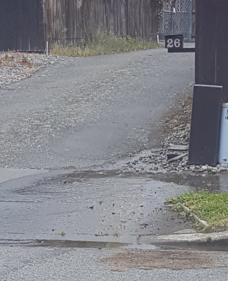 The photograph attached to this water leak report