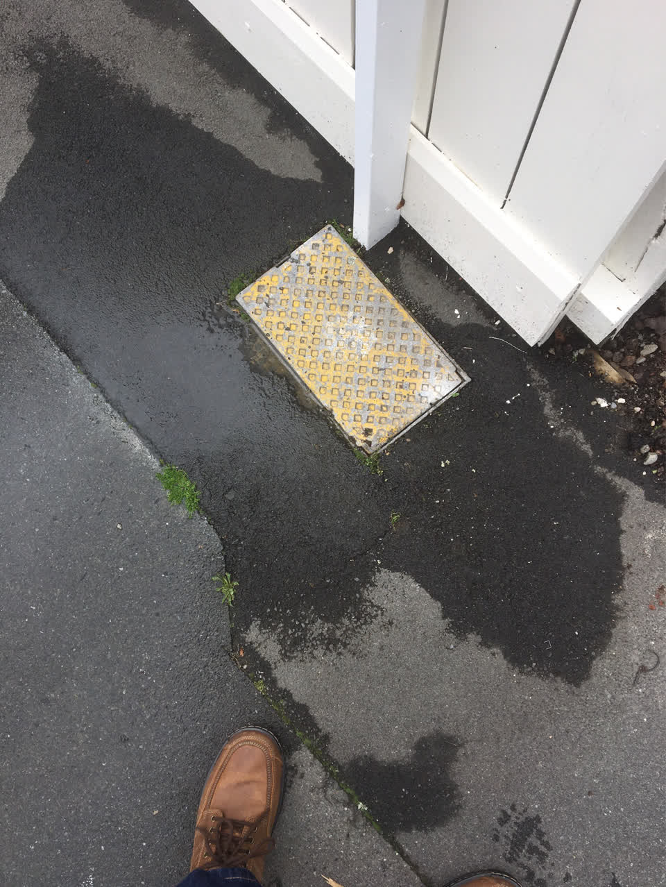 The photograph attached to this water leak report