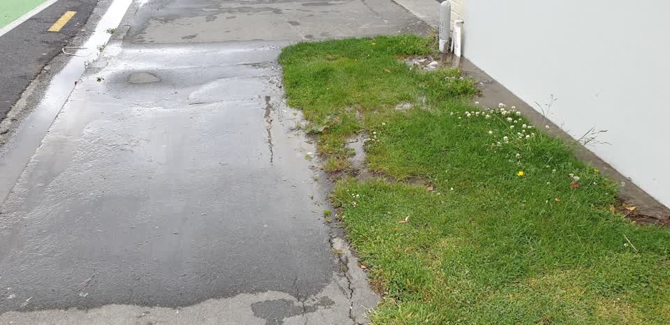 The photograph attached to this water leak report