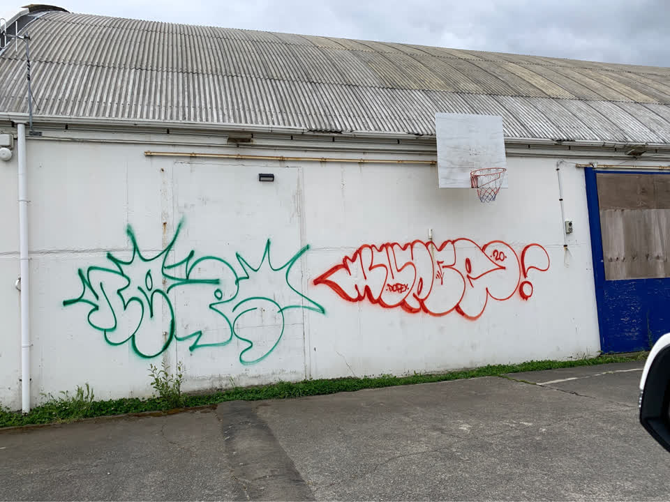 The photograph attached to this graffiti report