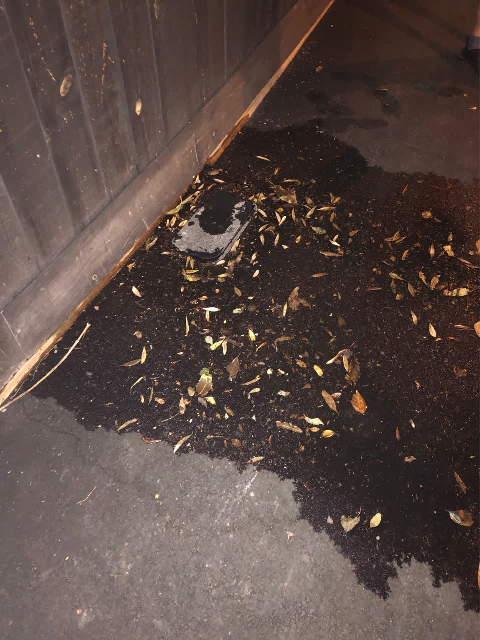 The photograph attached to this water leak report