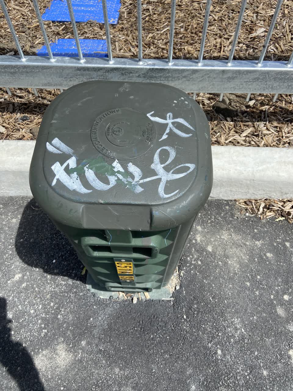 The photograph attached to this graffiti report