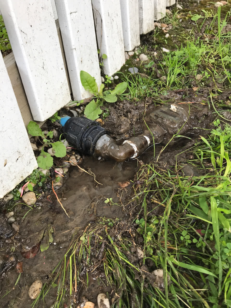 The photograph attached to this water leak report