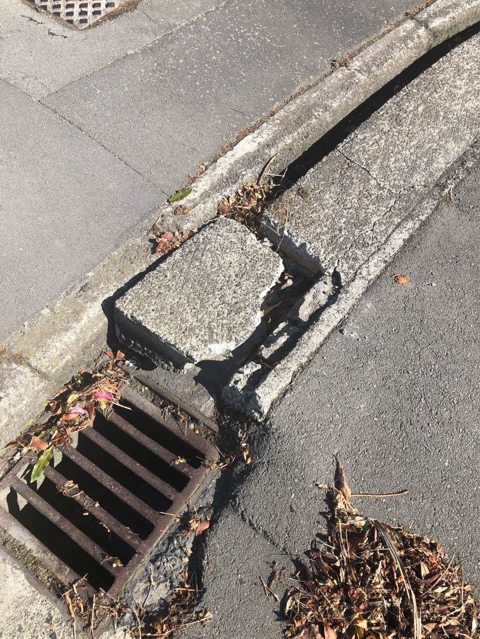 The photograph attached to this street light outage report