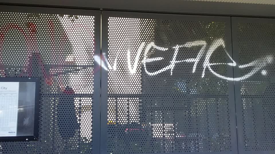 The photograph attached to this graffiti report